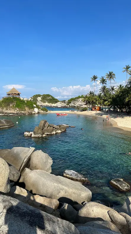 Vista de la bahía de Cabo San Juan del Guía en el Parque Tayrona